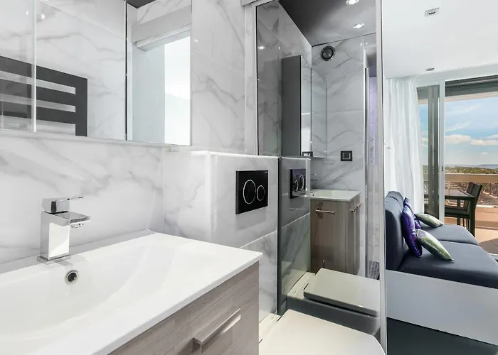 Daire Village Naturiste R4n - Le Blue Light Heliopolis Sea View Luxe