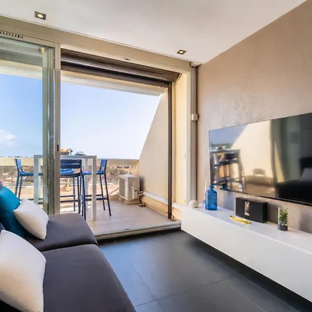 Blue Light - Vue - Dernier Etage - Parking - Climatisation - Village Naturiste 아파트