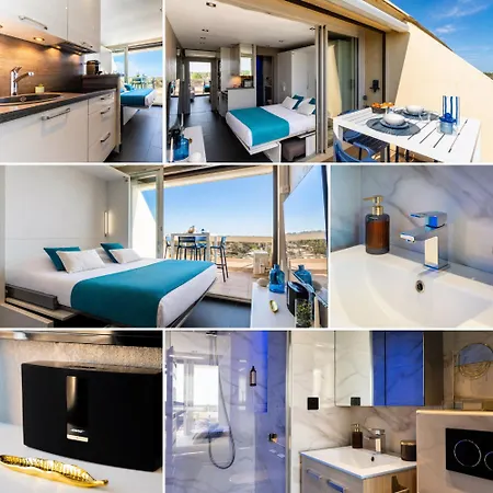 Appartement Blue Light - Vue - Dernier Etage - Parking - Climatisation - Village Naturiste *